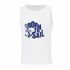 Dressa Sailor horgony mintás férfi pamut trikó - fehér  (S-5XL)