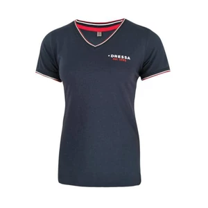 Dressa Collection V nyakú női piké póló - sötétkék