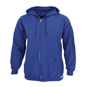 Dressa Basic cipzáros pamut kapucnis pulóver- királykék (S-5XL)