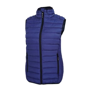 Dressa Basic könnyű tokba hajtható steppelt cipzáros női mellény - királykék (S-XXL)