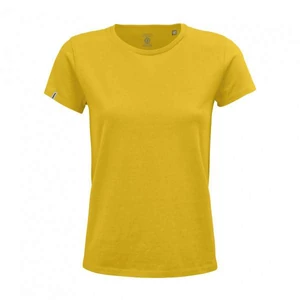 Dressa Basic női környakú rövid ujjú biopamut póló-arany  (S-XXL)