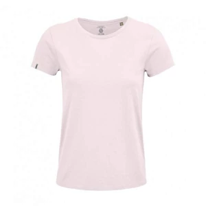 Dressa Basic női környakú rövid ujjú biopamut póló- rózsaszín (S-XXL)