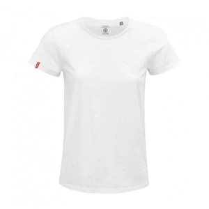 Dressa Basic női környakú rövid ujjú biopamut póló- fehér (S-3XL)