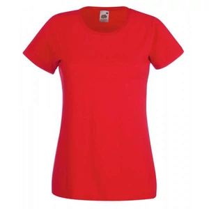 Fruit of the Loom 61372 Valueweight T női rövid ujjú póló-piros (XS-XXL)