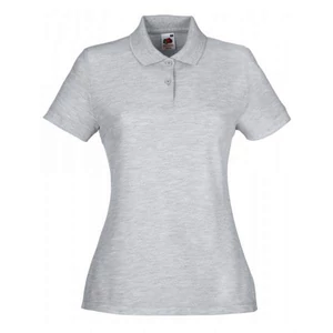Fruit of the Loom 63212 Lady-Fit női galléros rövid ujjú póló- melírszürke (S-XXL)