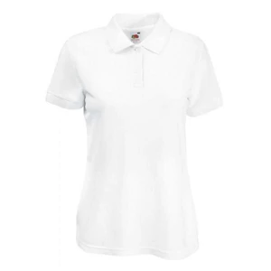 Fruit of the Loom 63212 Lady-Fit női galléros rövid ujjú póló- fehér (S-XXL)