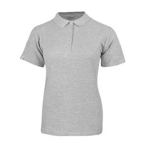 Dressa Basic női rövid ujjú pamut galléros piké póló-melírszürke (S-XXL)