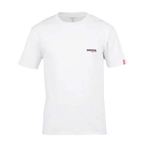 Dressa Logo környakú rövid ujjú pamut póló - fehér (S-4XL)