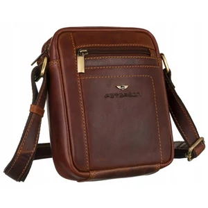 PETERSON FÉRFI BŐR OLDALTÁSKA PTN TB-8020-COM-48 COGNAC