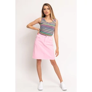 Budmil női rövid farmerszoknya - rózsaszín (XS-XL)