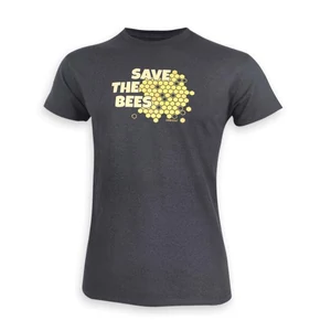 Dressa Save The Bees méhecskés biopamut férfi póló - sötétszürke (S-3XL)
