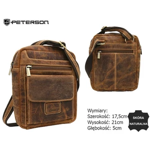 Peterson Férfi Bőr Táska Ptn Pr-99-Tmh-5962 Tan - Világos Barna