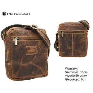 Peterson Férfi Bőr Táska Ptn-374-Tmh-5849 Tan - Világos Barna
