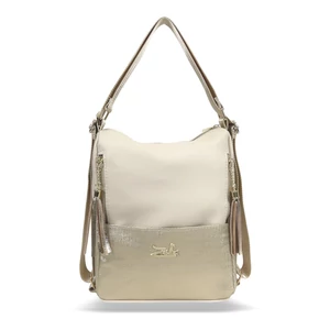 Zellia Női Válltáska/Hátizsáká Alakítható 22199 Beige-Arany - Ch -