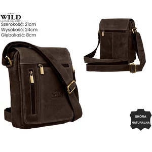 Férfi Bőr Oldaltáska Mn-10-Mh-0055 Brown - Sötét Barna