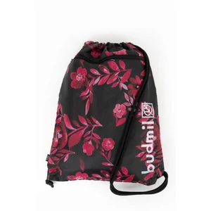 Budmil tornazsák - fekete - pink virág mintás