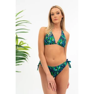 Budmil női bikini alsó - kék - zöld mintás