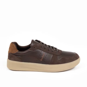 Budmil férfi utcai bőrcipő - barna