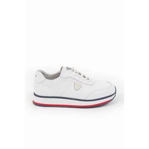 Budmil női utcai bőrcipő sneaker - fehér