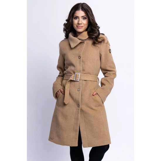 Budmil GINATA női szövet kabát- beige (bézs) (XS-XXL)