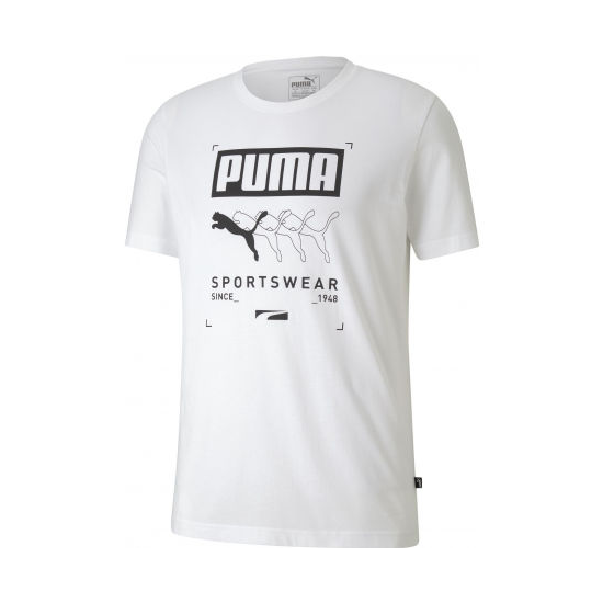 Puma férfi póló Box PUMA Tee-fehér