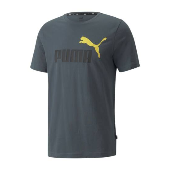 Puma férfi póló ESS+ 2 Col Logo Tee Dark Slate- sötétszürke