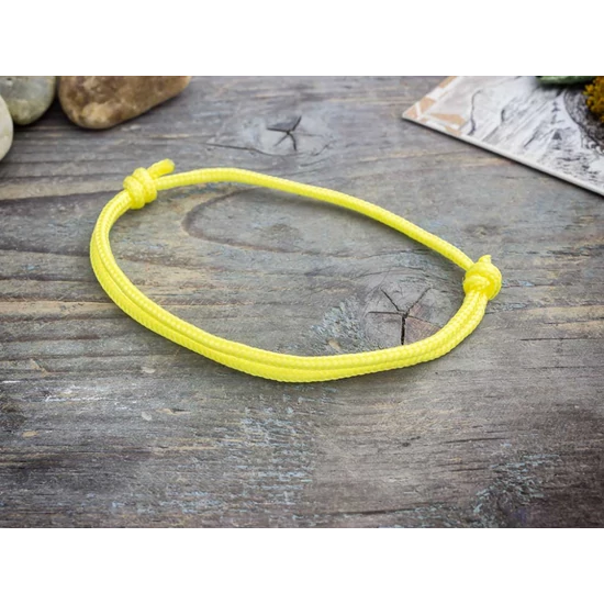 Tudatosság sárga paracord karkötő
