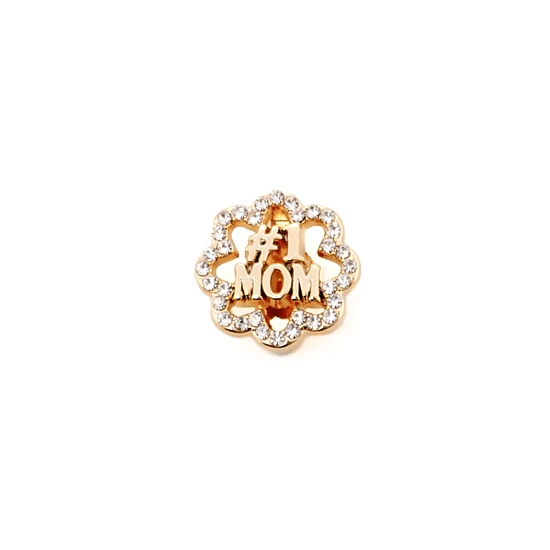 PARIS #1MOM charm karkötő kiegészítő cirkónia kristály berakásos,flexibilis karkötőhöz