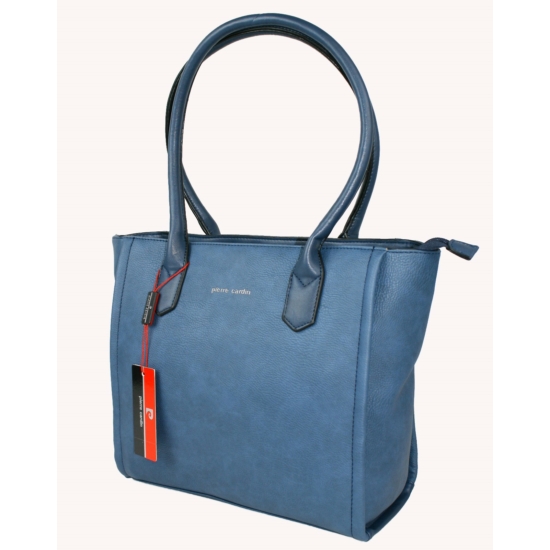 PIERRE CARDIN női nagy méretű táska kék színben 93103 IZA325 modell