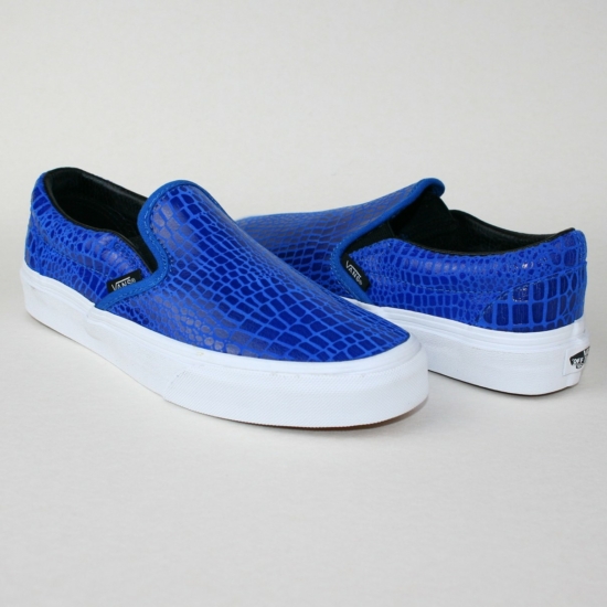 VANS CLASSIC SLIP ONE SNAKE LEATHER gyerek slip-one, cipő, kék színben, VN-0 18DH0C modell