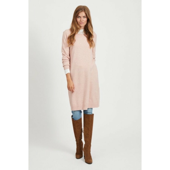 VILA CLOTHES női kötött ruha, kellemes rózsa színvilággal, 14042768 modell