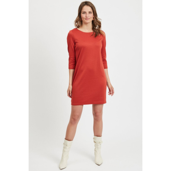 VILA CLOTHES női ruha, kellemes kechup színvilággal, 14033863 modell