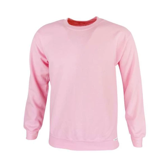 Dressa Basic környakú pamut pulóver-light pink