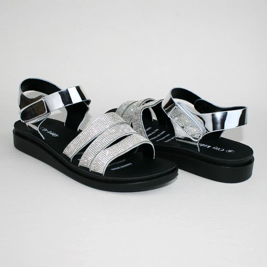 SILVER női kényelmi szandál - ezüst (36-41) City Kiddy