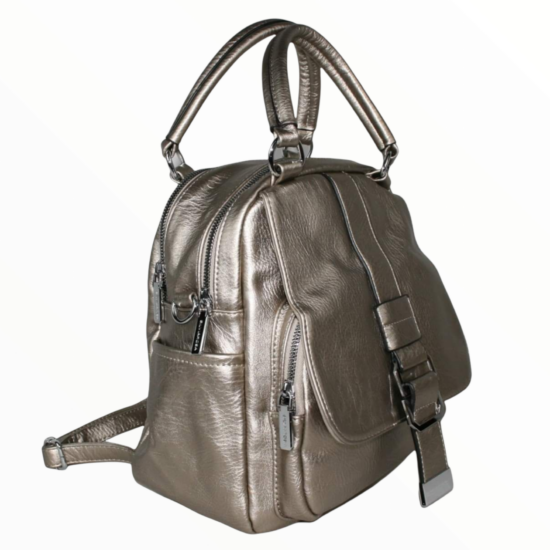 SILVIAROSA női hátizsák, hátitáska és kézitáska-ezüst SR6898