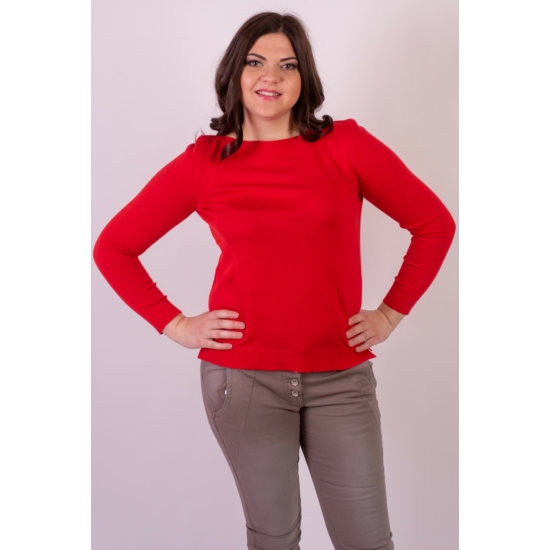 S.OLIVER női piros pulóver (M)