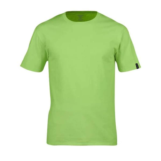 Dressa Basic környakú rövid ujjú pamut póló-lime