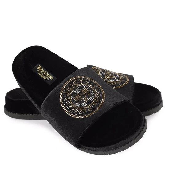 JUICY COUTURE CLARISSA VELVET  női papucs- fekete (36-41)   
