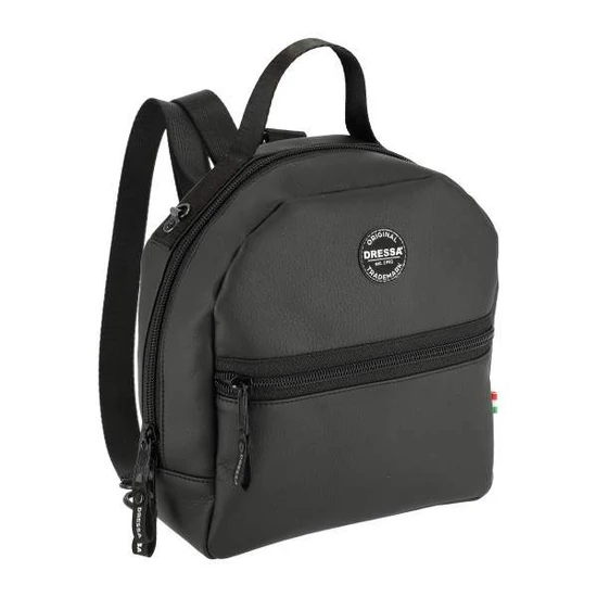 Dressa Casual elegáns női műbőr mini hátizsák - fekete