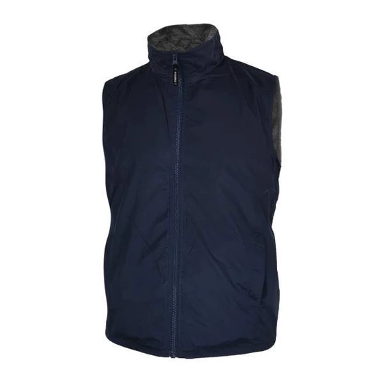 Dressa Basic polár béléses cipzáros mellény - sötétkék (S-3XL)