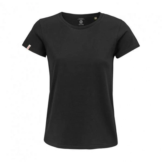 Dressa Basic női környakú rövid ujjú biopamut póló- fekete (S-3XL)