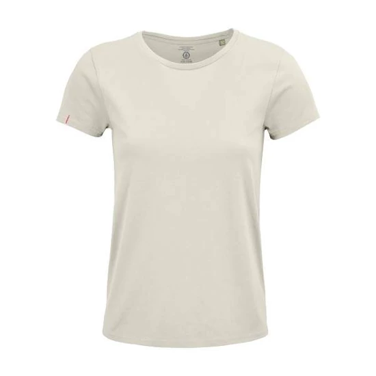 Dressa Basic női környakú rövid ujjú biopamut póló- natúr (S-XXL)