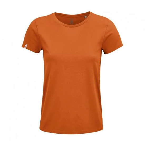 Dressa Basic női környakú rövid ujjú biopamut póló- narancs (S-XXL)