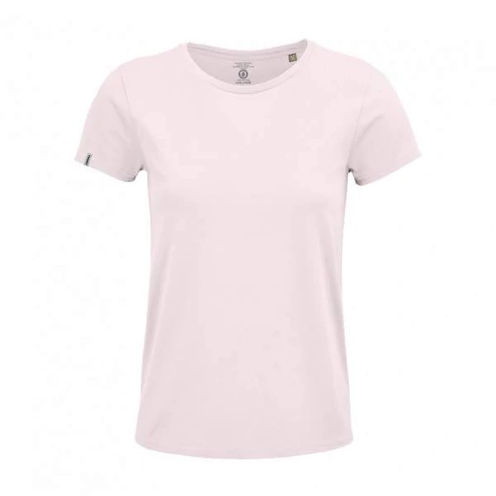 Dressa Basic női környakú rövid ujjú biopamut póló- rózsaszín (S-XXL)