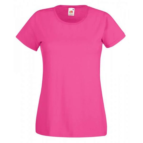Fruit of the Loom 61372 Valueweight T női rövid ujjú póló- fukszia (XS-XXL)