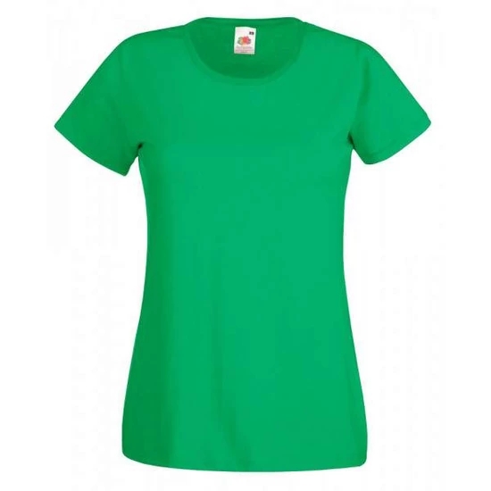 Fruit of the Loom 61372 Valueweight T női rövid ujjú póló- kelly zöld (XS-XXL)