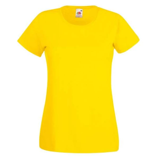 Fruit of the Loom 61372 Valueweight T női rövid ujjú póló-sárga (XS-XXL)