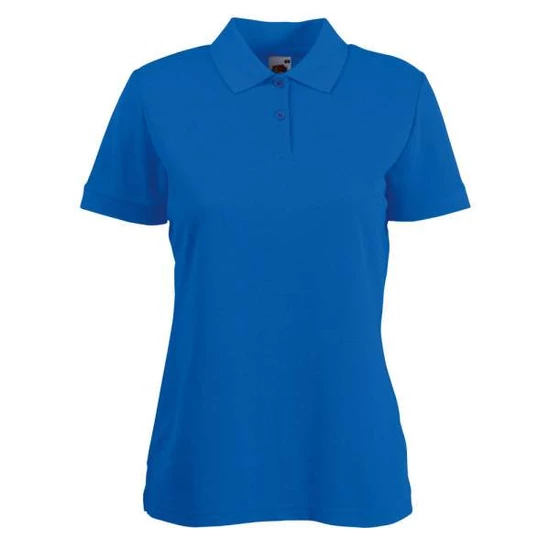Fruit of the Loom 63212 Lady-Fit női galléros rövid ujjú póló- királykék (S-XXL)