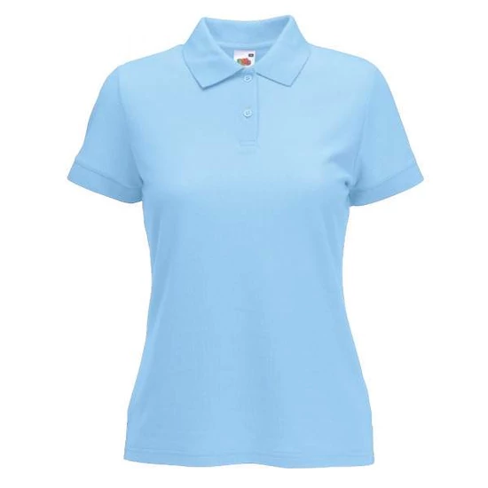 Fruit of the Loom 63212 Lady-Fit női galléros rövid ujjú póló- világoskék (S-XXL)