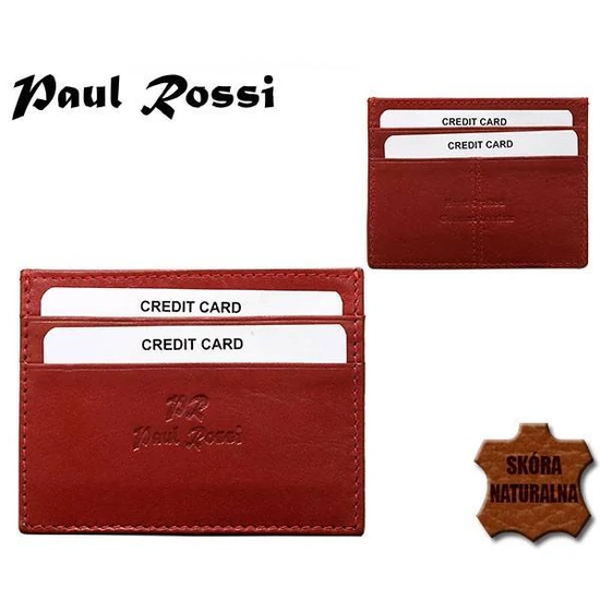 PAUL ROSSI BŐR KÁRTYATARTÓ 786-MTN RED